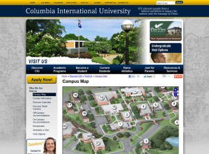Columbia International University's Map Page